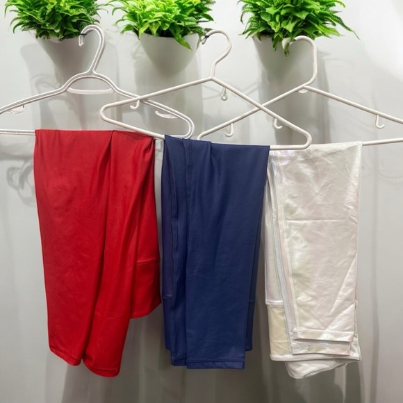 ZYIA Red and Blue Leggings for Active Comfort - Picture 1 of 4